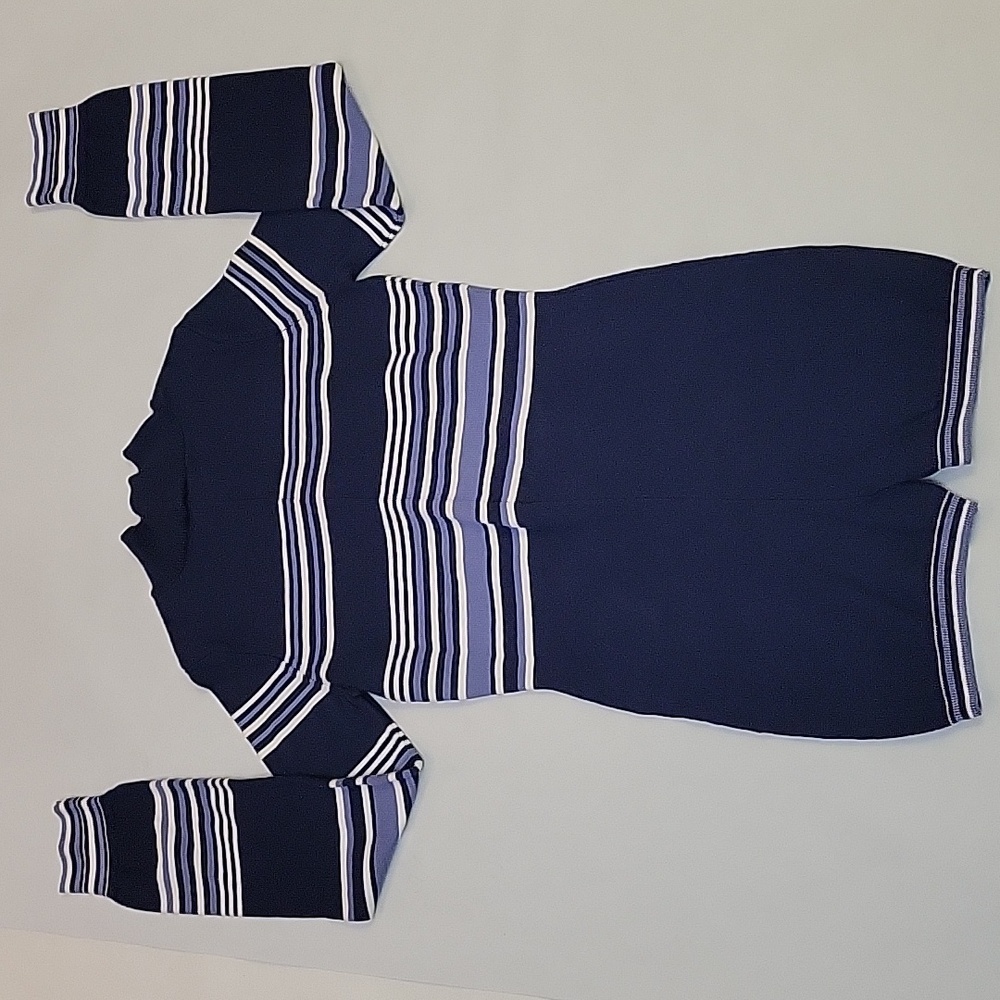 NWOT Free People Movement Blue It's Cold Outside Playsuit Navy Striped Sz XS - Picture 17 of 17